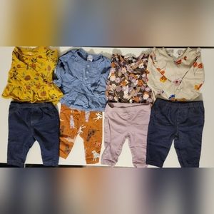 Lot of 4 Carter's 0-3 Month Baby Girl Outfits